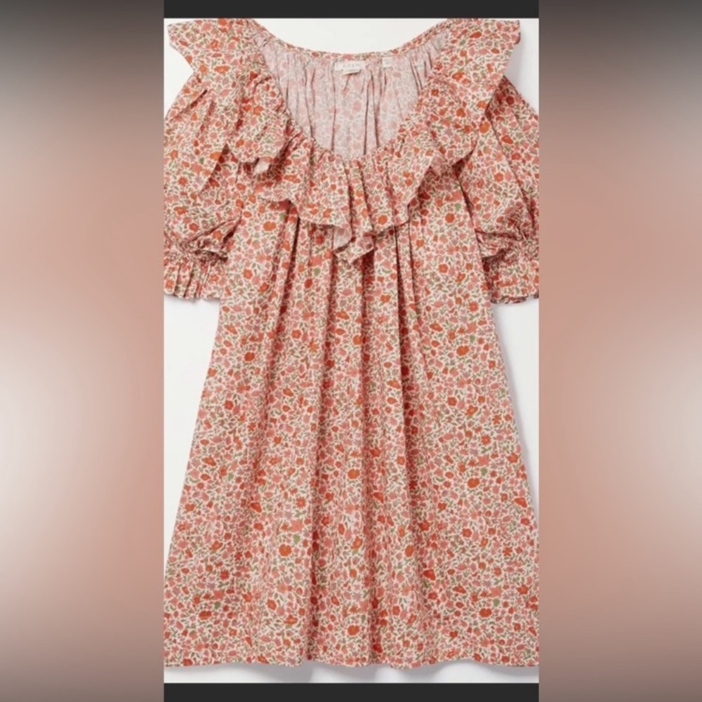 SOLD Doen Chime Ruffled Floral Liberty Fabric Dress Size XS DOEN - Picture 2 of 16